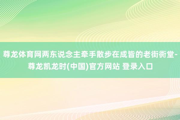 尊龙体育网两东说念主牵手散步在成皆的老街衖堂-尊龙凯龙时(中国)官方网站 登录入口