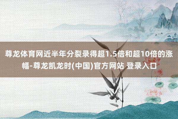 尊龙体育网近半年分裂录得超1.5倍和超10倍的涨幅-尊龙凯龙时(中国)官方网站 登录入口