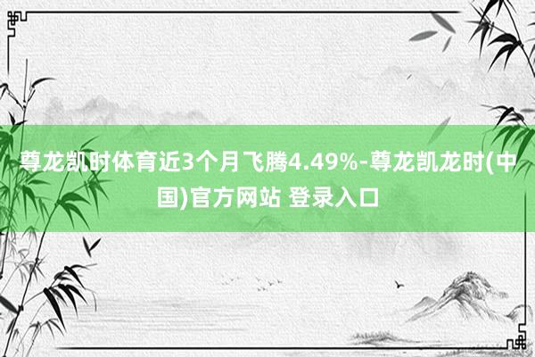 尊龙凯时体育近3个月飞腾4.49%-尊龙凯龙时(中国)官方网站 登录入口