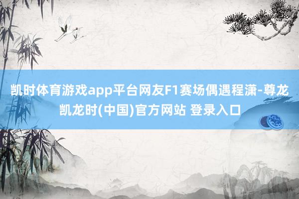 凯时体育游戏app平台网友F1赛场偶遇程潇-尊龙凯龙时(中国)官方网站 登录入口