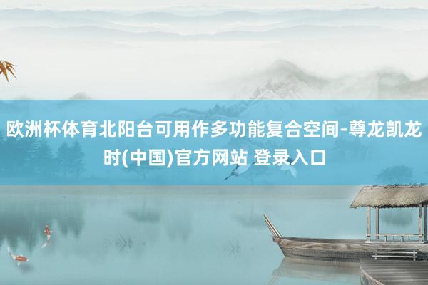 欧洲杯体育北阳台可用作多功能复合空间-尊龙凯龙时(中国)官方网站 登录入口