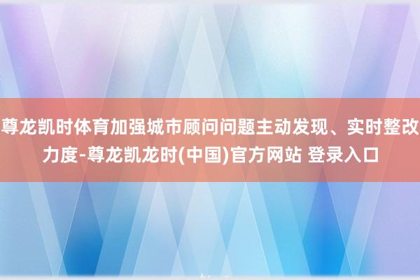 尊龙凯时体育加强城市顾问问题主动发现、实时整改力度-尊龙凯龙时(中国)官方网站 登录入口